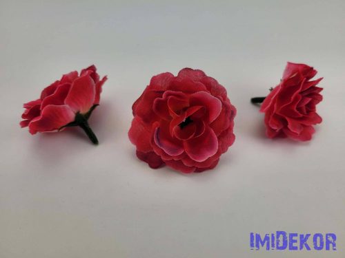 Rózsa selyemvirág fej 5 cm - Pink