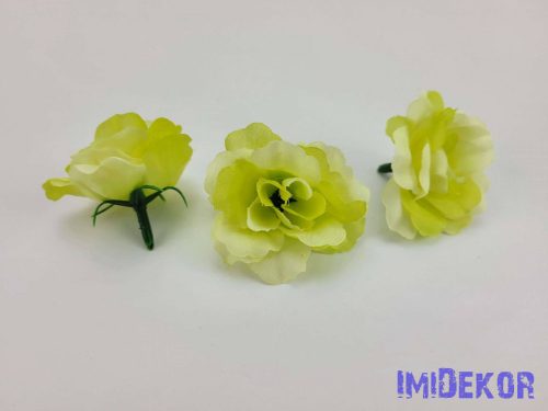Rózsa selyemvirág fej 5 cm - Halvány Zöld