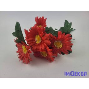 Gerbera 7 ágú csokor 42 cm - Piros
