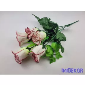 Bimbós rózsa 5 ágú selyem csokor 43 cm - Cirmos