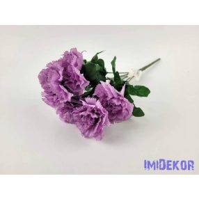 Szegfű 7 ágú selyem csokor 36 cm - Halvány Lila