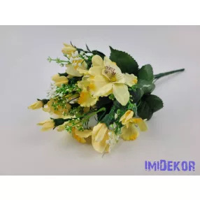 Orchidea 9 ágú selyem csokor 39 cm - Vajas