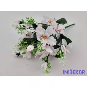 Orchidea 9 ágú selyem csokor 39 cm - Rózsaszínes