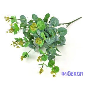Eukaliptusz 16 ágú mű selyem zöld 49 cm