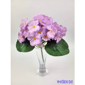 Ibolya selyem csokor 17 cm - Halvány Lila