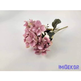 Hortenzia 5 ágú selyem csokor 26 cm - Mályvás
