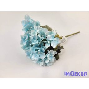 Hortenzia 5 ágú selyem csokor 26 cm - Világoskék