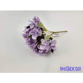Hortenzia 5 ágú selyem csokor 26 cm - Pasztel Lila