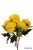Krizantém 6 ágú selyemvirág csokor 28cm - Sárga