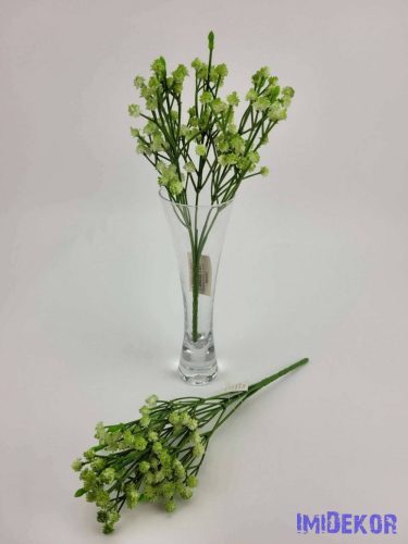 Gumis rezgő művirág selyemvirág díszítő csokor 27 cm - Zöld átmenetes