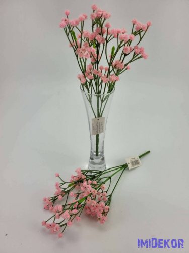Gumis rezgő művirág selyemvirág díszítő csokor 27 cm - Rózsaszín
