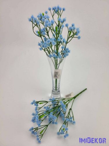 Gumis rezgő művirág selyemvirág díszítő csokor 27 cm - Kék