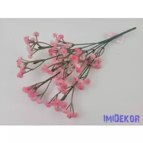   Gumis rezgő 5 ágú díszítő csokor 27 cm - Erős Rózsaszín