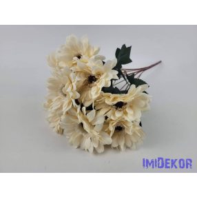 Gerbera 9 ágú selyem csokor 46 cm - Halvány Barack