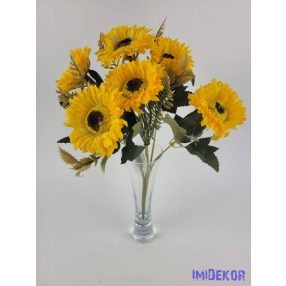 Százszorszép 6 ágú selyem csokor 34 cm - Napsárga