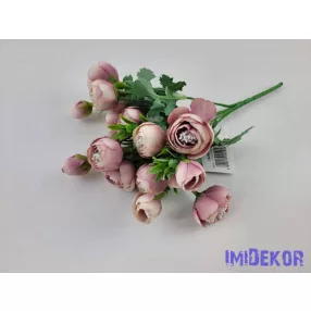 Boglárka 5 ágú selyem csokor 27 cm - Mályvás Krém