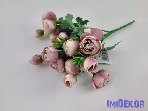 Boglárka 5 ágú selyem csokor 27 cm - Mályvás Krém