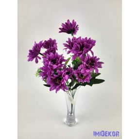 Margaréta 6 ágú selyem csokor 34 cm - Lila