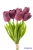 Tulipán gumi 9 szálas kötegelt csokor 32 cm - Bordó