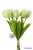 Tulipán gumi 9 szálas kötegelt csokor 32 cm - Zöldes