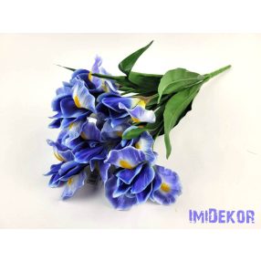 Írisz 7 ágú selyemvirág csokor 49 cm - Kék