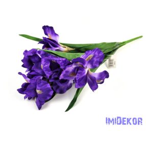Írisz 7 ágú selyemvirág csokor 49 cm - Lila