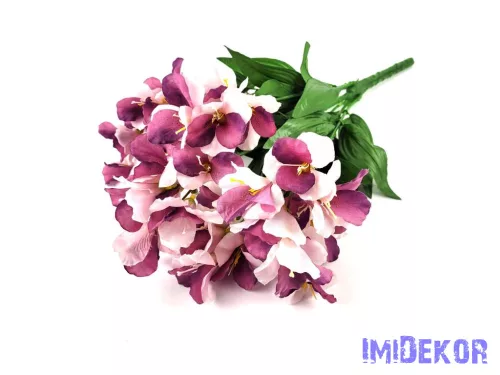 Asztromélia 7 ágú selyem csokor 48 cm - Mályva-Rózsaszín