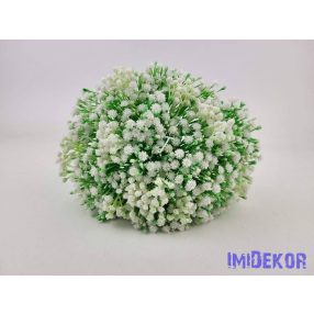   Rezgő és porzó díszítő 9 ágú mű csokor organzával 29cm