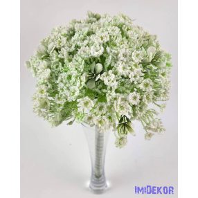   Díszítős 10 szálas rezgő köteg organzával 33 cm - Fehér