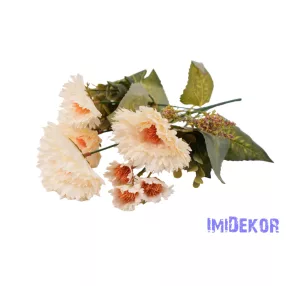 Cínea selyemvirág csokor D8,5cm M32 cm - Krém