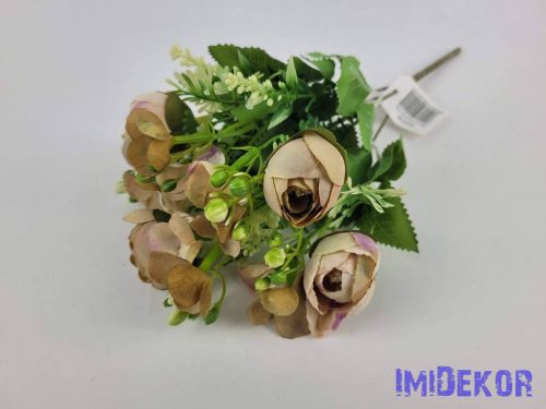 Boglárka 5 ágú selyem csokor 29 cm - Bézses