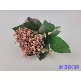 Bogyós leveles 7 szálas köteg 33 cm - Rózsaszín