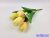 Tulipán 5 ágú gumis fejű csokor 29 cm - Krém-Barack