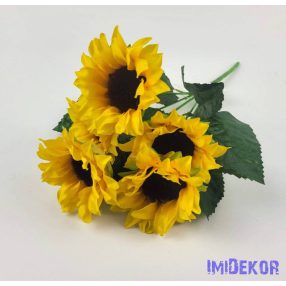 Napraforgó 5 ágú selyem csokor 30 cm