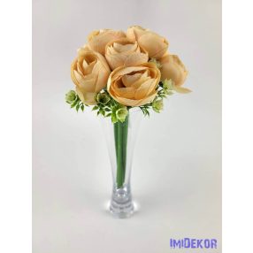 Boglárka 9 ágú selyem csokor 22 cm - Barack