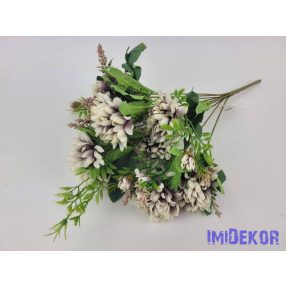 Krizantém 10 ágú selyem csokor 42cm - Mályvás