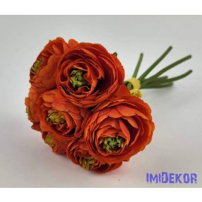 Boglárka 7 szálas kötegelt csokor 22 cm - Narancs