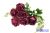 Rózsa 10 ágú selyemvirág csokor 47cm - Bordó