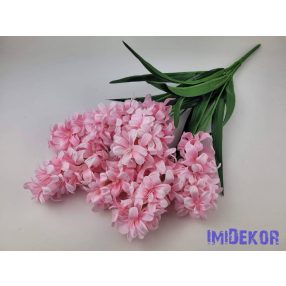 Jácint 7 ágú selyem csokor 65cm - Rózsaszín