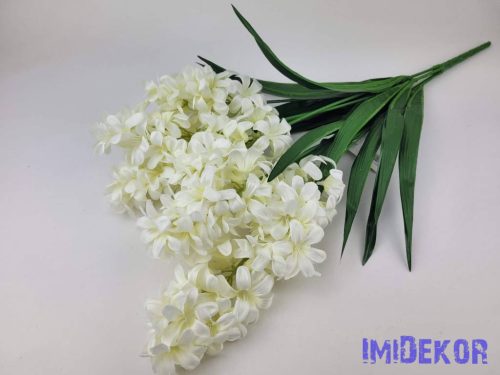 Jácint 7 ágú selyem csokor 65cm - Krém