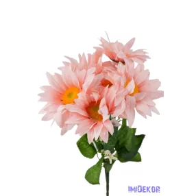 Margaréta 7 ágú selyemvirág csokor 38 cm - Rózsaszín