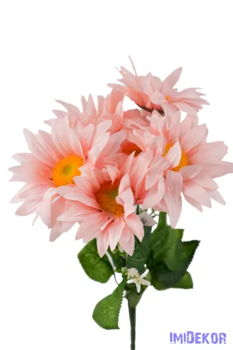 Margaréta 7 ágú selyemvirág csokor 38 cm - Rózsaszín