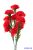 Szegfű 6 ágú 12 fejes selyemvirág csokor 46cm - Piros