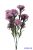 Szegfű 6 ágú 12 fejes selyemvirág csokor 46cm - Lila