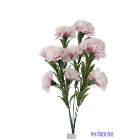   Szegfű 6 ágú 12 fejes selyemvirág csokor 46cm - Mályvás