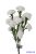 Szegfű 6 ágú 12 fejes selyemvirág csokor 46cm - Fehér