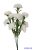 Szegfű 6 ágú 12 fejes selyemvirág csokor 46cm - Törtfehér