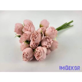 Boglárka 9 szálas kötegelt csokor 33 cm - Púder