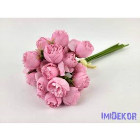 Boglárka 9 szálas kötegelt csokor 33 cm - Rózsaszín