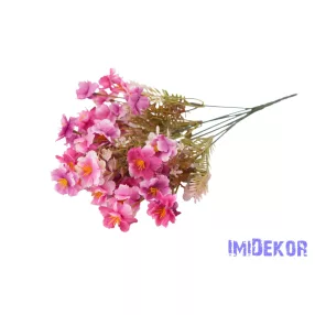 Apró virágos 7 ágú selyem csokor 38cm - Lila